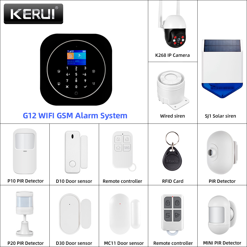 Home Automation Diy - KERUI G12 2G Wifi Kablosuz Ev