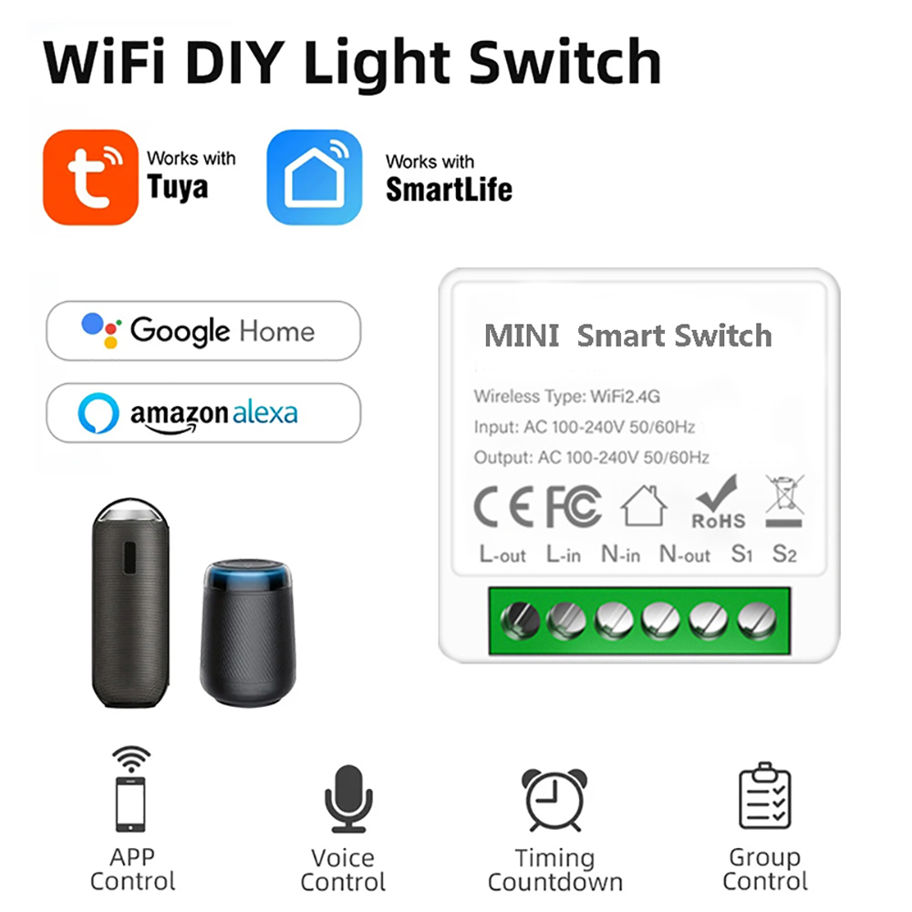 Home Automation Diy - 2 Yollu Kontrol Tuya Mini 16A