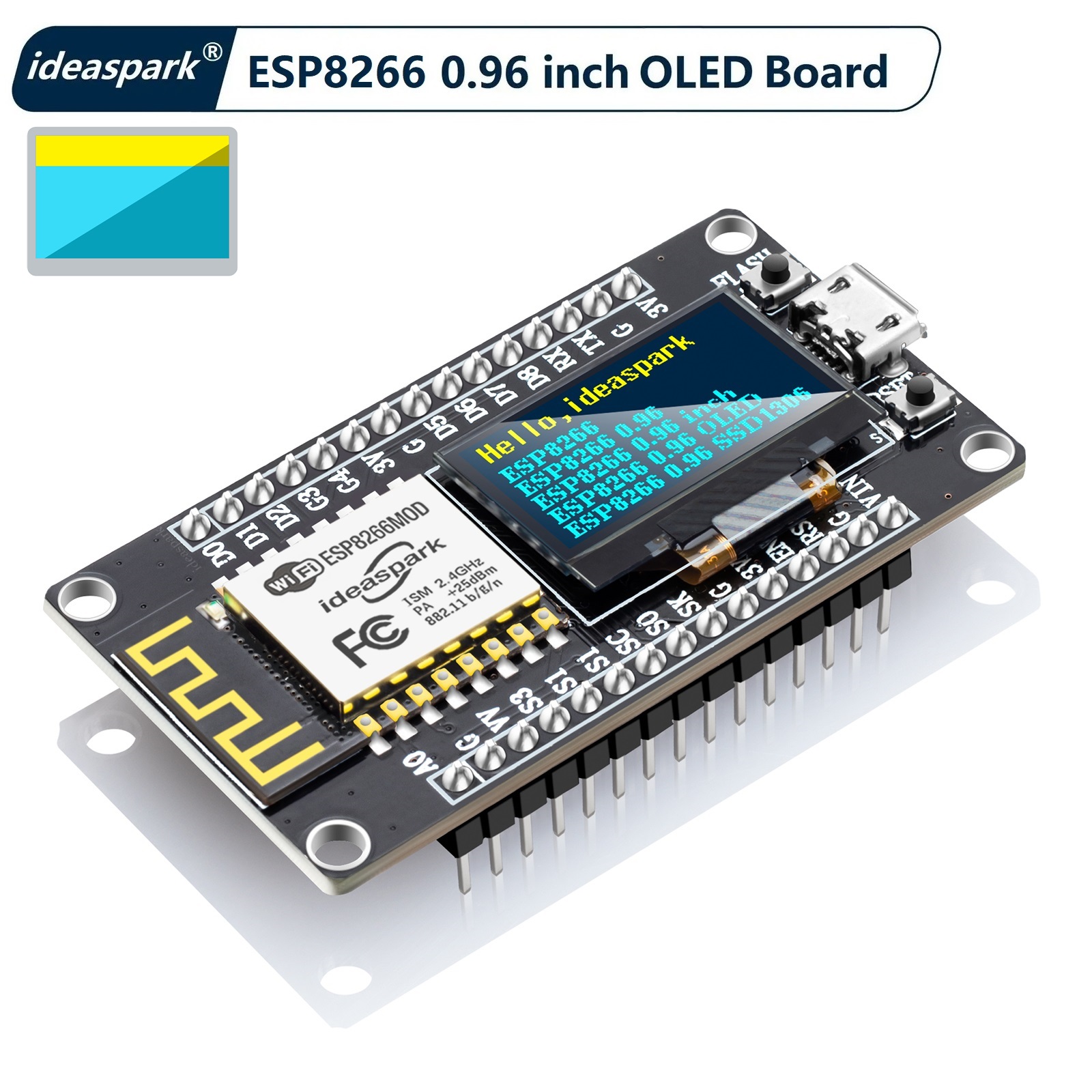 Esp8266 Nodemcu Board - NodeMCU ESP8266 Geliştirme Kartı, 0.96'' OLED