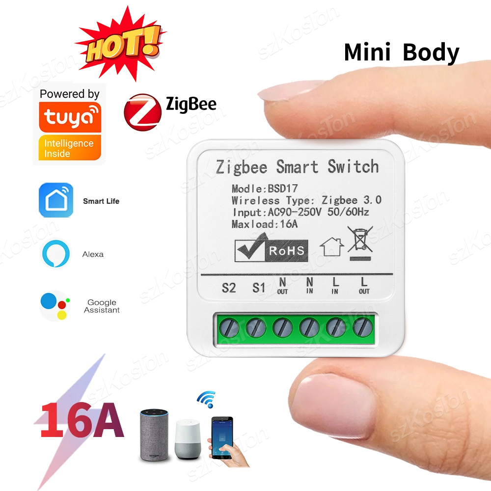 Home Automation Diy - 16A Tuya ZigBee Akıllı Anahtar Modülü
