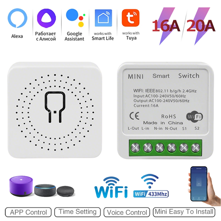 Home Automation Diy - 2 Yollu Mini DIY Akıllı Anahtar