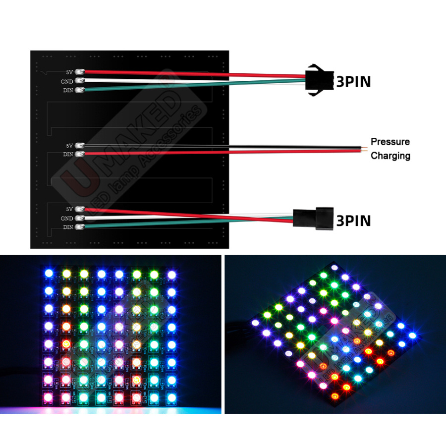 2 adet WS2812B Bireysel Adresl - Rgb Led Matrix 8X8 incelemesi ve fiyatı