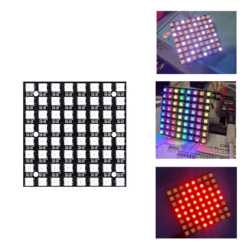 WS2812 LED 5050 RGB 8x8 64 Bit - Rgb Led Matrix 8X8 incelemesi ve fiyatı