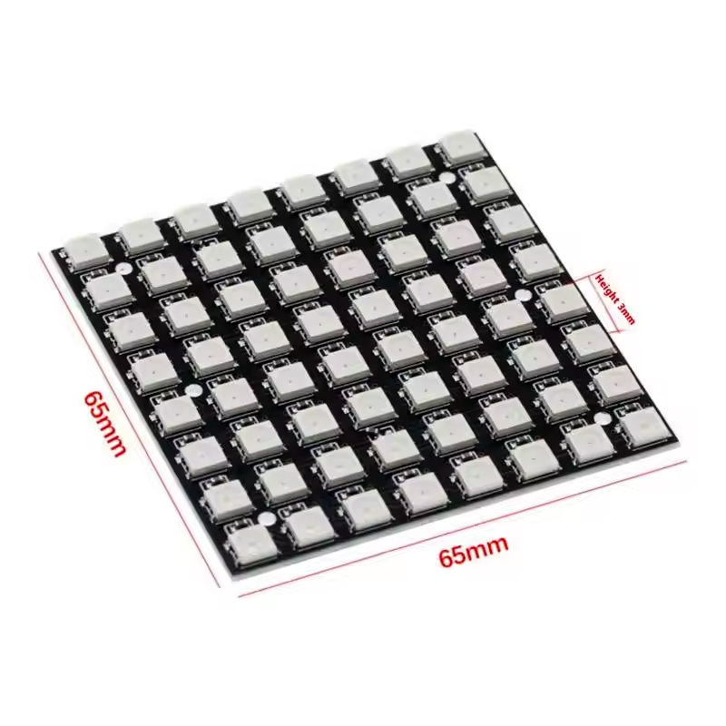 WS2812 LED 5050 RGB 8x8 64 Bit - Rgb Led Matrix 8X8 incelemesi ve fiyatı