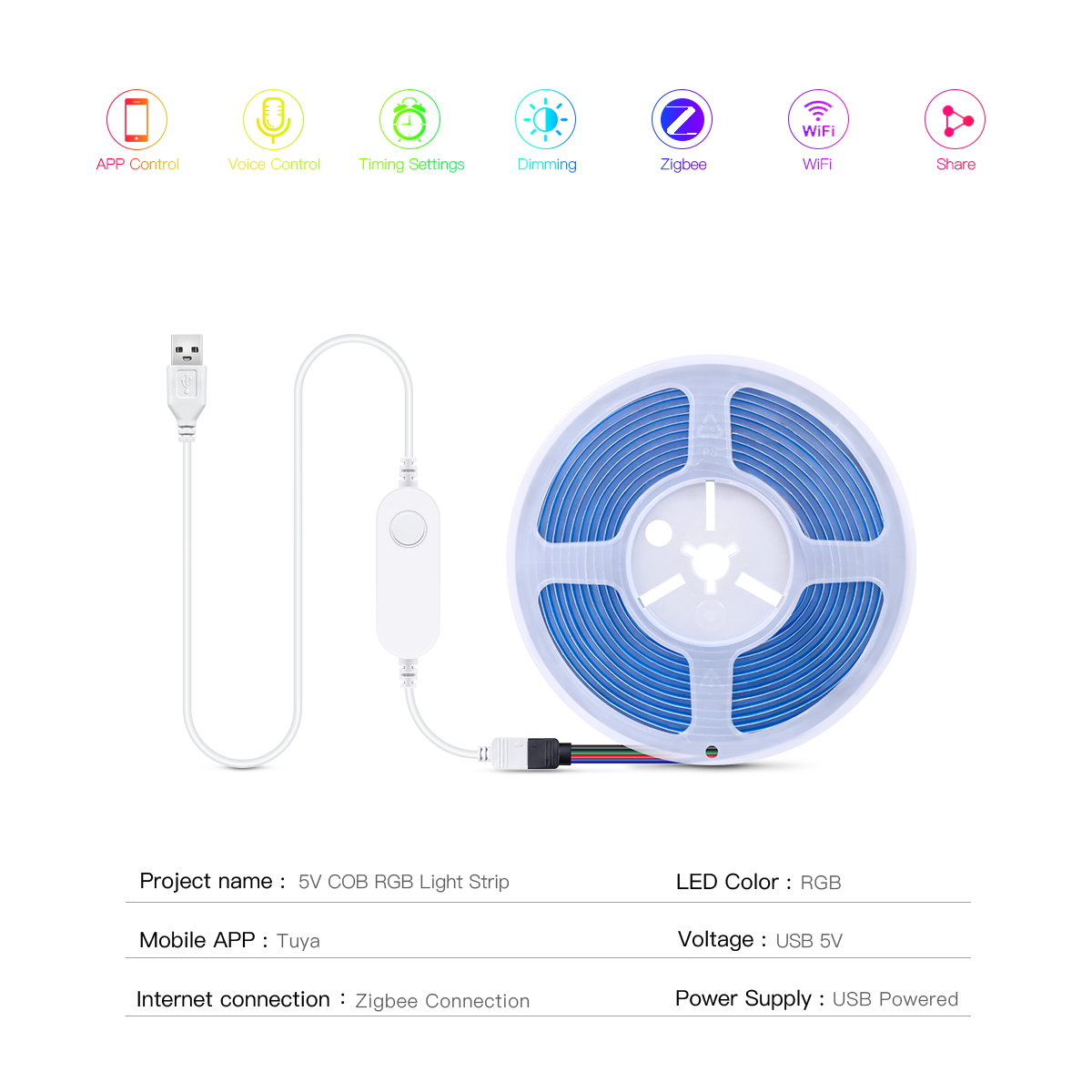 ZigBee LED Şerit Akıllı Tuya C - Zigbee Coordinator Stick incelemesi ve fiyatı