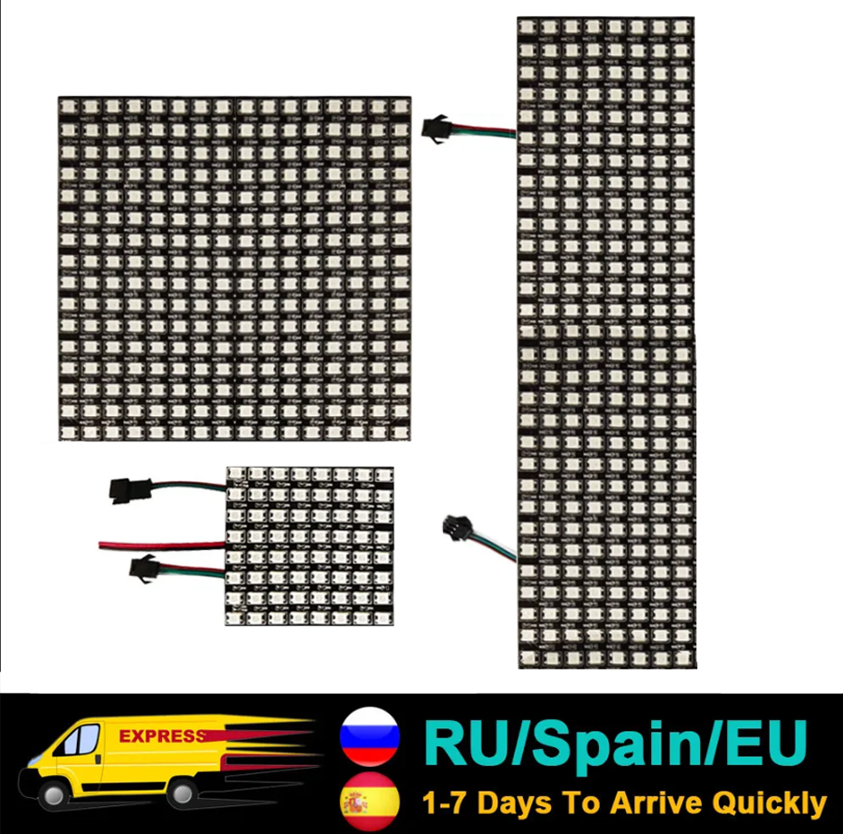 DC5V WS2812B 5050 RGB SMD Esne - Rgb Led Matrix 8X8 incelemesi ve fiyatı