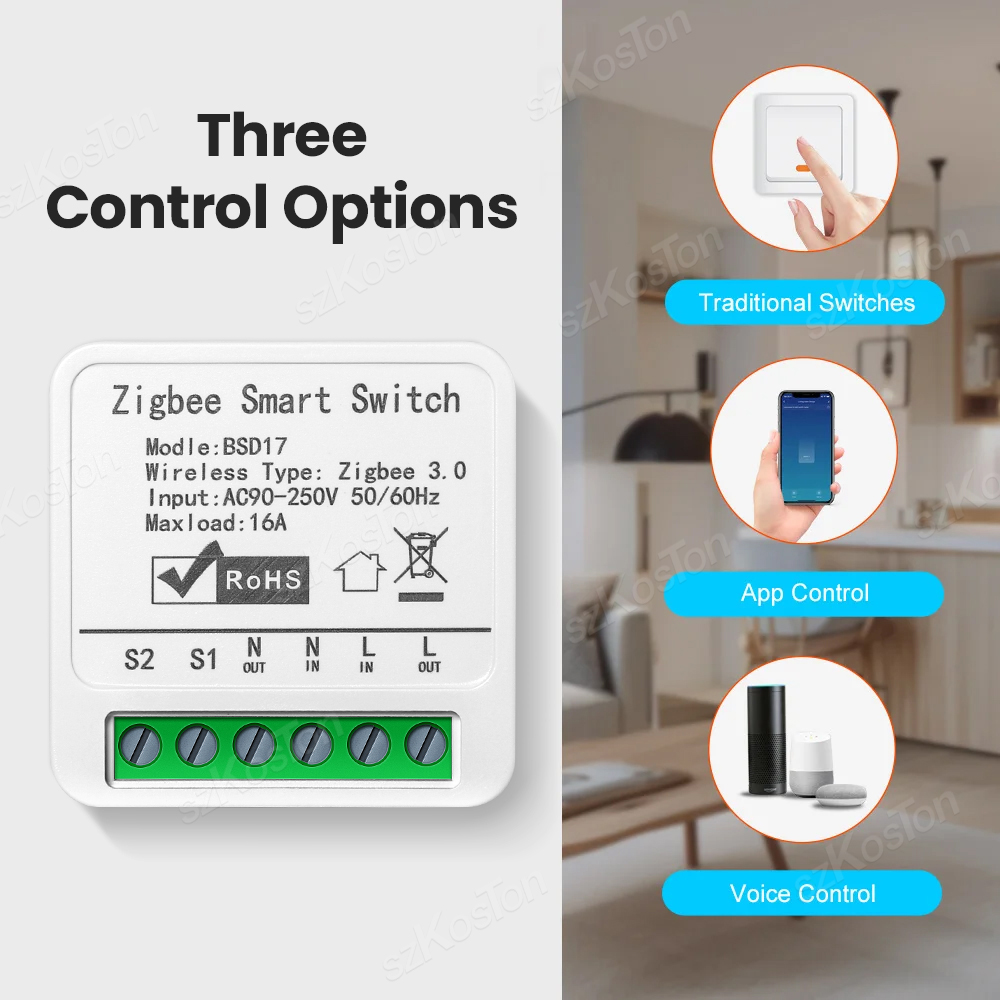 16A Tuya ZigBee Akıllı Anahtar - Home Automation Diy incelemesi ve fiyatı